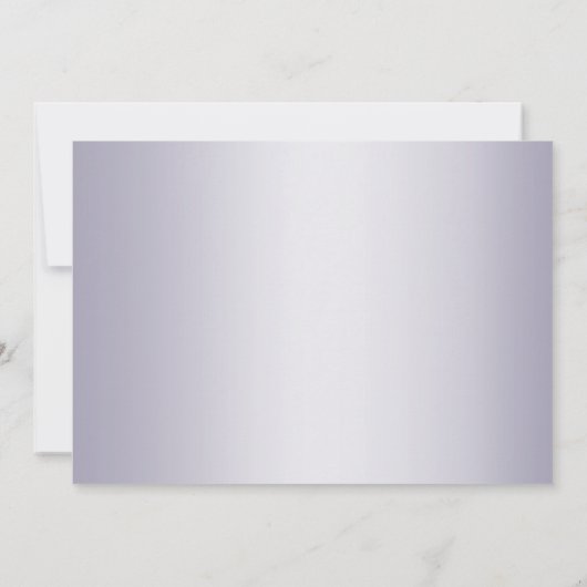 Save The Date Monogramme moderne Silver Lilac Stripes (Dos)