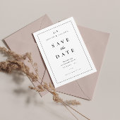 Save The Date Monogramme noir et blanc classique