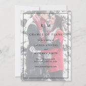 Save The Date Monogramme noir et blanc simple Mariage élégant (Devant)