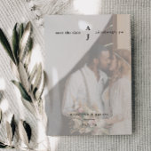 Save The Date Monogramme noir simple Un Mariage photo