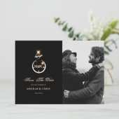 Save The Date Monogramme or Diamond Mariage photo (Debout devant)