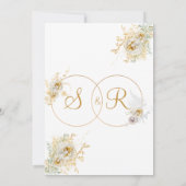 Save The Date Monogramme Or Nom Mariage Initial Enregistrer La D (Dos)