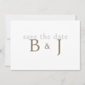 Save The Date Monogramme Or Simple Je Sauvegarde La Date (Devant)