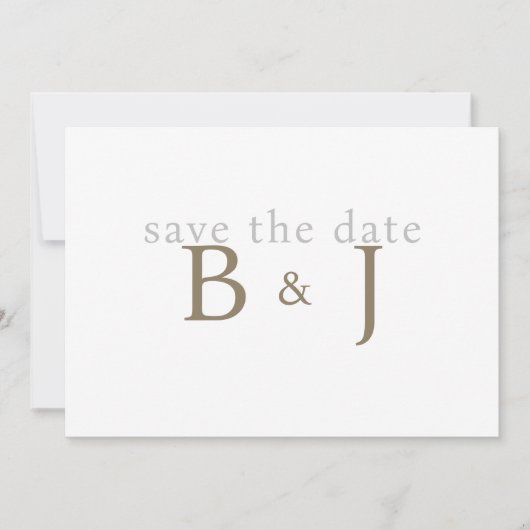 Save The Date Monogramme Or Simple Je Sauvegarde La Date (Devant)
