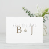 Save The Date Monogramme Or Simple Je Sauvegarde La Date (Debout devant)