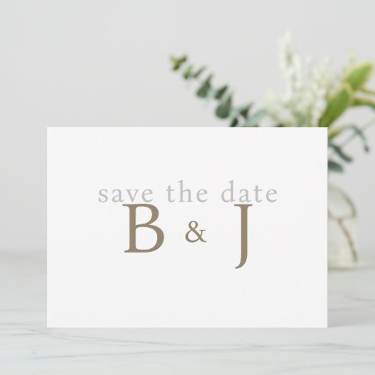 Save The Date Monogramme Or Simple Je Sauvegarde La Date (Debout devant)