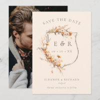 Monogramme Rustique Floral Crest Mariage de automn