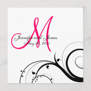 Save The Date Monogramme Swirl Mariage Enregistrer la date Précé