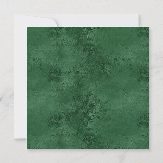 Save The Date Monogramme vert Mariage moderne (Dos)