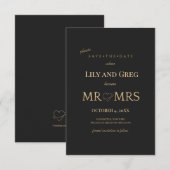 Save The Date Monsieur et Madame annoncent leur mariage (Devant / Derrière)