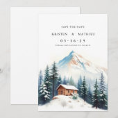 Save The Date Montagne botanique (Devant / Derrière)