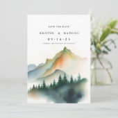 Save The Date Montagne Botanique Personnalisée (Debout devant)