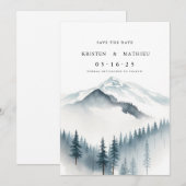 Save The Date Montagne Chic (Devant / Derrière)
