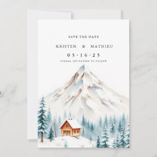 Save The Date Montagne chic éditable