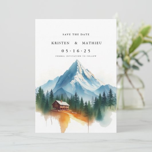 Save The Date Montagne classique (Debout devant)