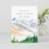 Save The Date Montagne de Calligraphie (Debout devant)