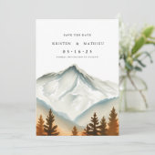 Save The Date Montagne editable de Bohême (Debout devant)