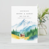 Save The Date Montagne élégante (Debout devant)
