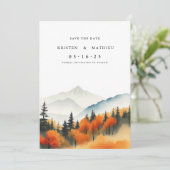 Save The Date Montagne imprimable classique (Debout devant)