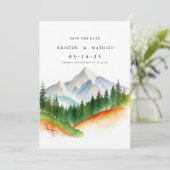 Save The Date Montagne minimale imprimable (Debout devant)