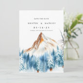 Save The Date Montagne moderne (Debout devant)