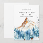 Save The Date Montagne moderne (Devant / Derrière)