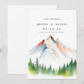 Save The Date Montagne modifiable de script (Devant / Derrière)