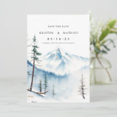 Save The Date Montagne modifiable minimale (Debout devant)