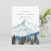 Save The Date Montagne numérique chic (Debout devant)