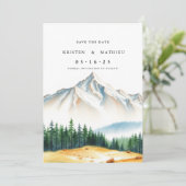 Save The Date Montagne numérique classique (Debout devant)