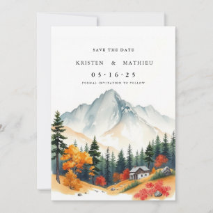 Save The Date Montagne numérique non photo