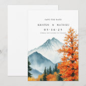 Save The Date Montagne numérique simple (Devant / Derrière)