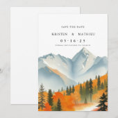 Save The Date Montagne personnalisée moderne (Devant / Derrière)