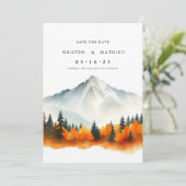 Save The Date Montagne romantique (Debout devant)