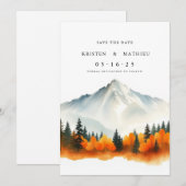 Save The Date Montagne romantique (Devant / Derrière)