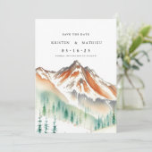 Save The Date Montagne romantique modifiable (Debout devant)