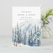 Save The Date Montagne rustique (Debout devant)