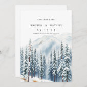 Save The Date Montagne rustique (Devant / Derrière)