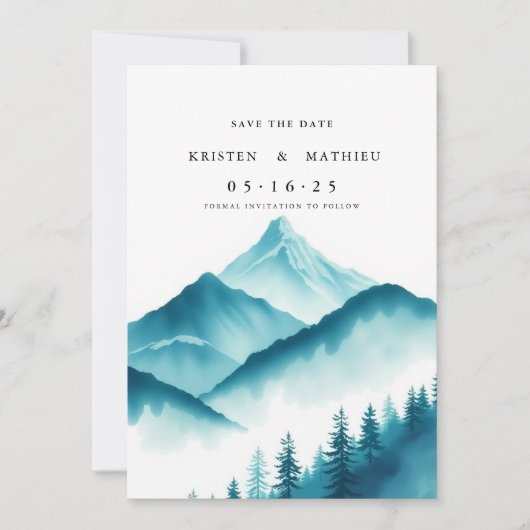 Save The Date Montagne sans photo (Devant)
