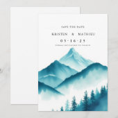 Save The Date Montagne sans photo (Devant / Derrière)