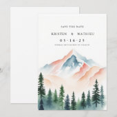 Save The Date Montagne simple (Devant / Derrière)