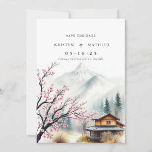 Save The Date Montagne Watercolor