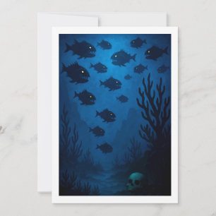 Save The Date Montauk Salvage Co. Piranha Card 5x7