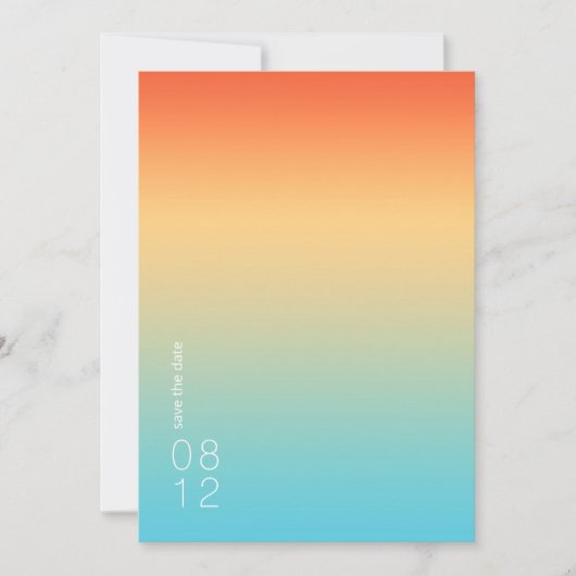 Save The Date Mood Gradient Mariage Ciel tropical ID741 (Devant)