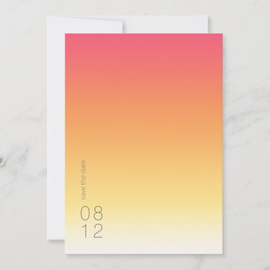Save The Date Mood Gradient Mariage Hot Summer ID741 (Devant)