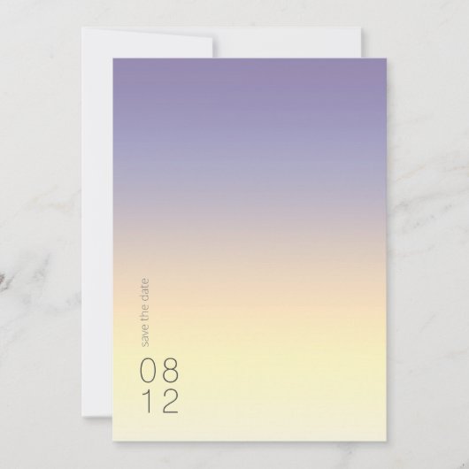 Save The Date Mood Gradient Mariage Indigo Sunset ID741 (Devant)