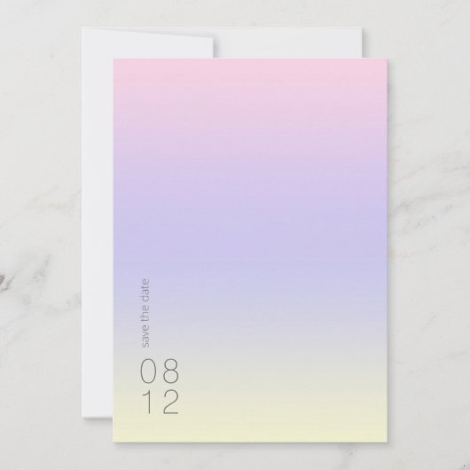 Save The Date Mood Gradient Mariage Pastel Dawn ID741 (Devant)