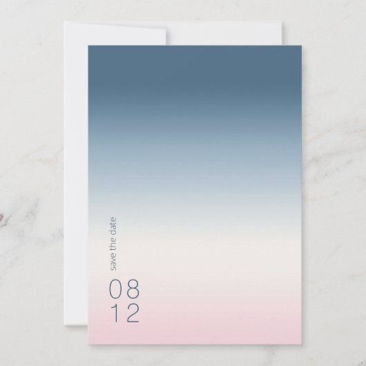 Save The Date Mood Gradient Mariage Prussian Sky ID741 (Devant)