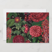 Save The Date Moody Florals Arc Noir Bourgogne Rouge Mariage (Dos)