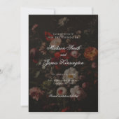 Save The Date Moody foncé automne fleurs d'automne Mariage (Devant)